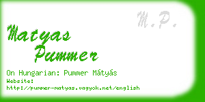 matyas pummer business card